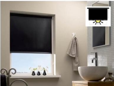 rolgordijnen voor in de badkamer