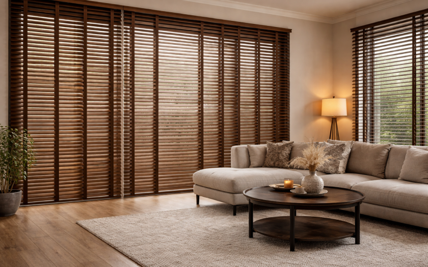 rolgordijnen jaloezieen woonkamer