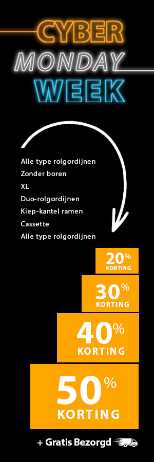 cyber monday kortingen rolgordijnenexpert.nl 2025